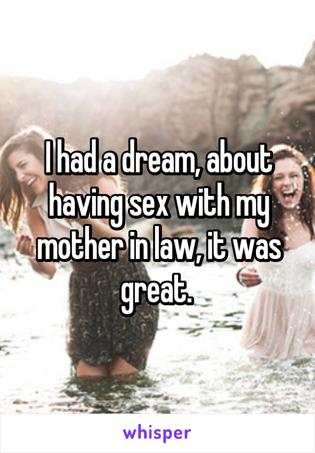 I Had Sex With My Mother